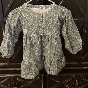 GAP Green Floral Kids Dress
